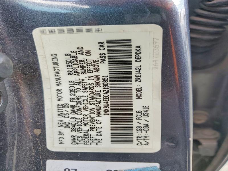 79953045 :رقم المزاد ، 1NXBU4EE0AZ190851 vin ، 2010 Toyota Corolla مزاد بيع