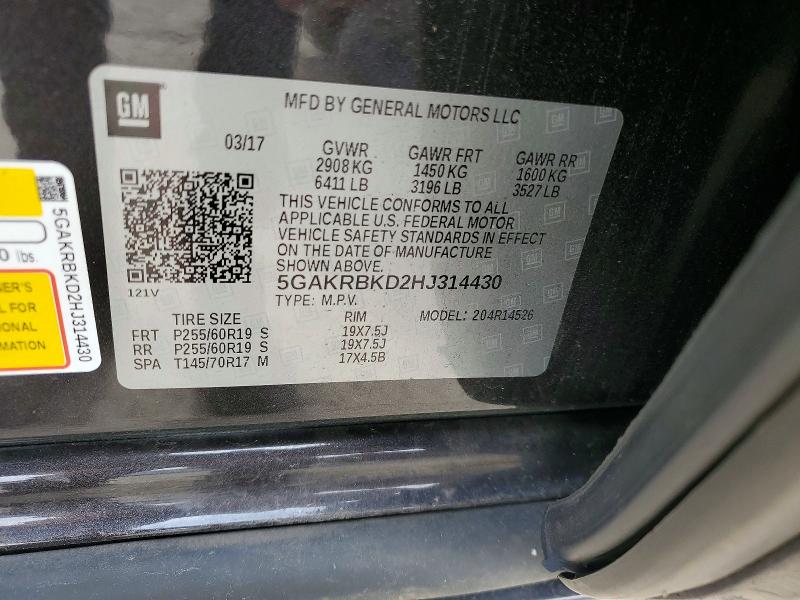 Aukcja sprzedaży 2017 Buick Enclave, vin: 5GAKRBKD2HJ314430, numer aukcji: 41746156