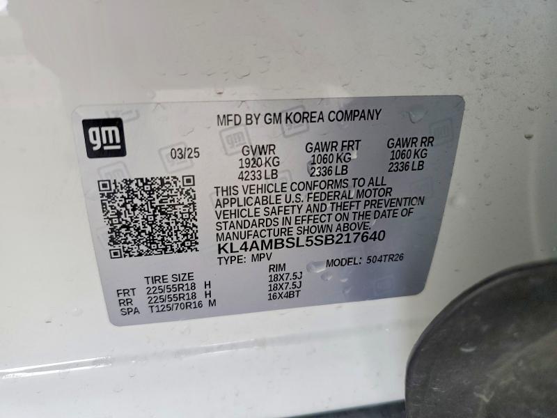 Продаж на аукціоні авто 2025 Buick Encore Gx, vin: KL4AMBSL5SB217640, номер лоту: 41649606