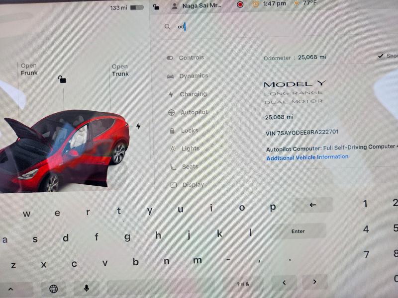 Продаж на аукціоні авто 2024 Tesla Model Y, vin: 7SAYGDEE8RA222701, номер лоту: 46753956