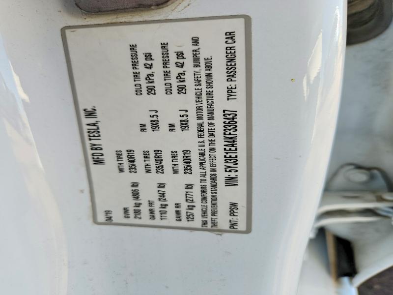 Aukcja sprzedaży 2019 Tesla Model 3, vin: 5YJ3E1EA4KF336437, numer aukcji: 46176156