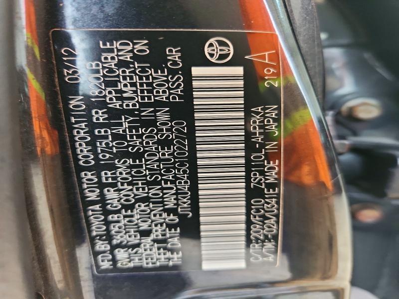 Продаж на аукціоні авто 2012 Scion Xd, vin: JTKKU4B45C1022720, номер лоту: 45473196