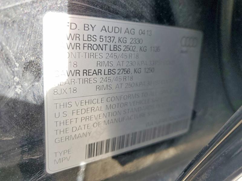 Aukcja sprzedaży 2013 Audi A4 Allroad, vin: WA1UFAFL6DA243961, numer aukcji: 47797026