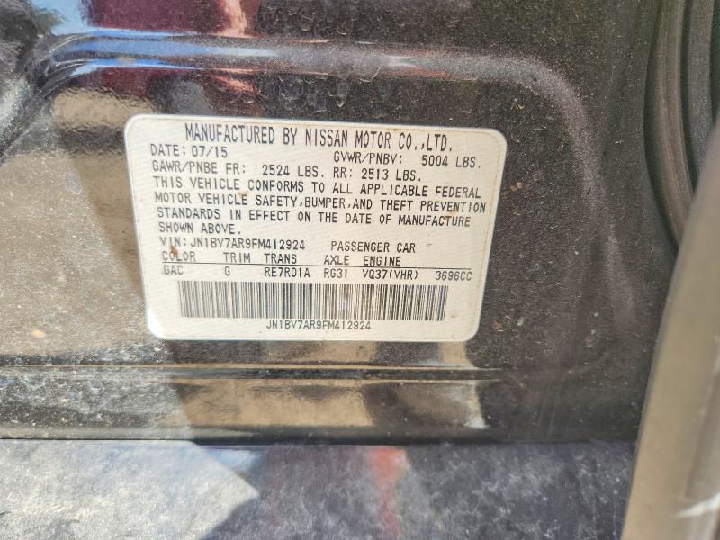 79739125 :رقم المزاد ، JN1BV7AR9FM412924 vin ، 2015 Infiniti Q50 مزاد بيع