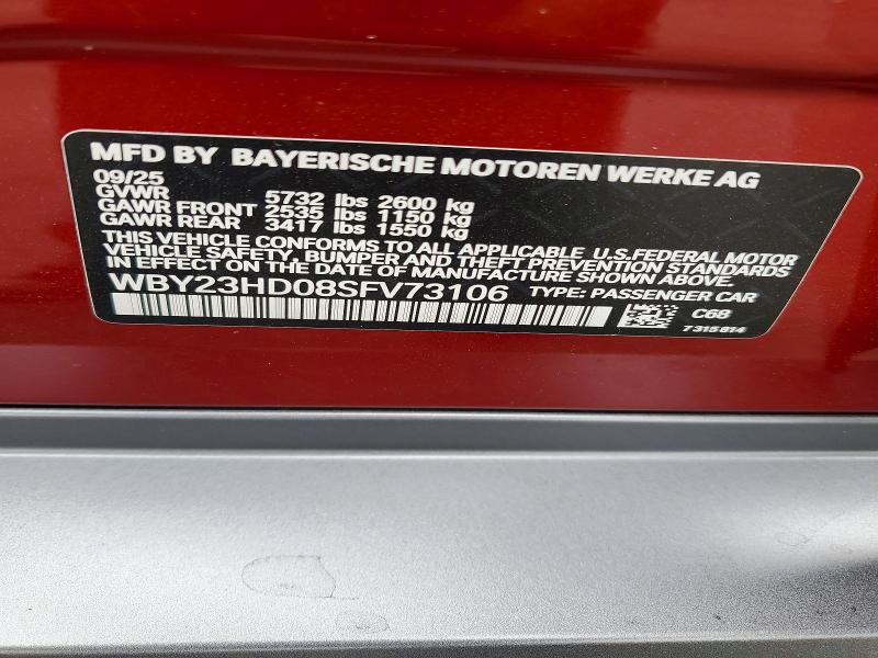 Aukcja sprzedaży 2025 Bmw I4, vin: WBY23HD08SFV73106, numer aukcji: 48075596