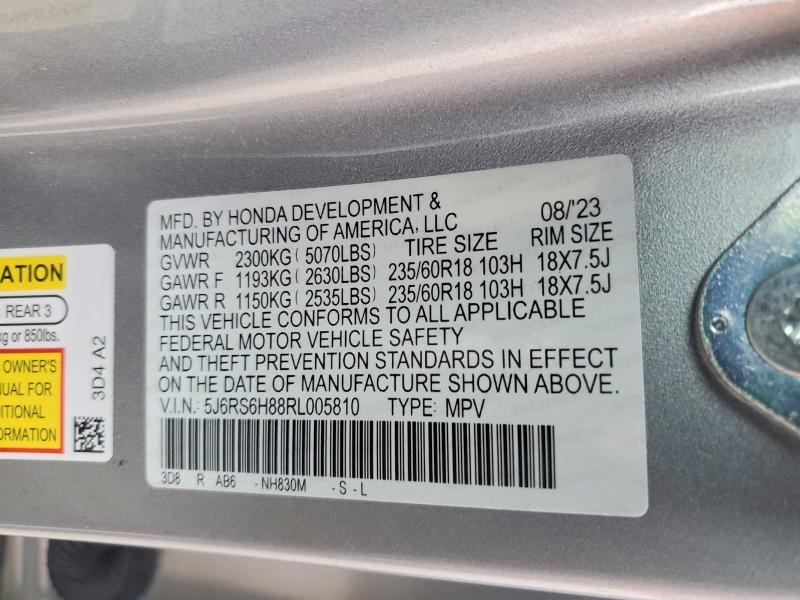 Продажа на аукционе авто 2024 Honda Cr-v, vin: 5J6RS6H88RL005810, номер лота: 45694366