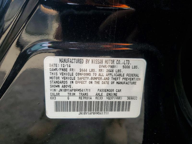 Aukcja sprzedaży 2015 Infiniti Q70, vin: JN1BY1AP8FM541711, numer aukcji: 47425876