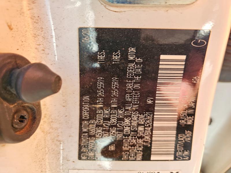 46388506 :رقم المزاد ، JTJGM7BX4L5263621 vin ، 2020 Lexus Gx 460 مزاد بيع
