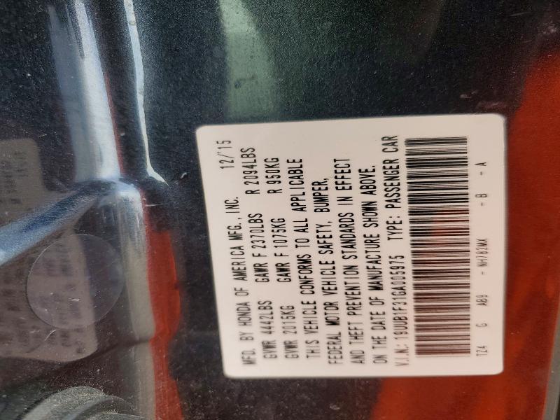 45621396 :رقم المزاد ، 19UUB1F31GA005975 vin ، 2016 Acura Tlx مزاد بيع