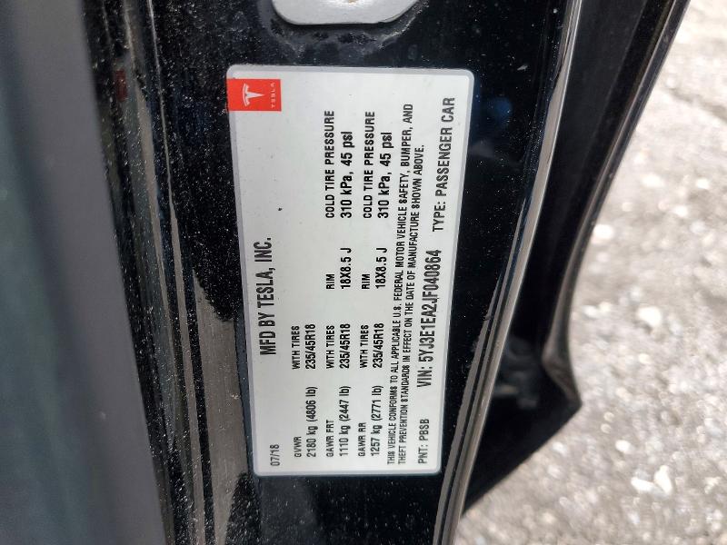 Aukcja sprzedaży 2018 Tesla Model 3, vin: 5YJ3E1EA2JF040864, numer aukcji: 45791996