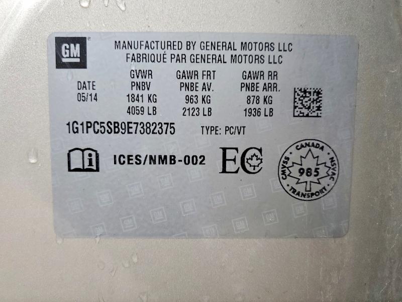 Продаж на аукціоні авто 2014 Chevrolet Cruze, vin: 1G1PC5SB9E7382375, номер лоту: 47543236