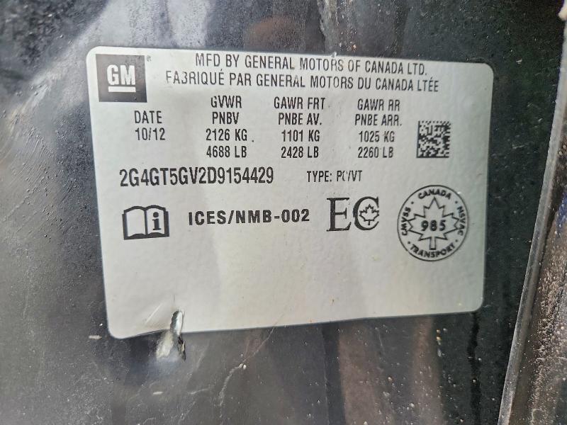 Продаж на аукціоні авто 2013 Buick Regal, vin: 2G4GT5GV2D9154429, номер лоту: 41800516