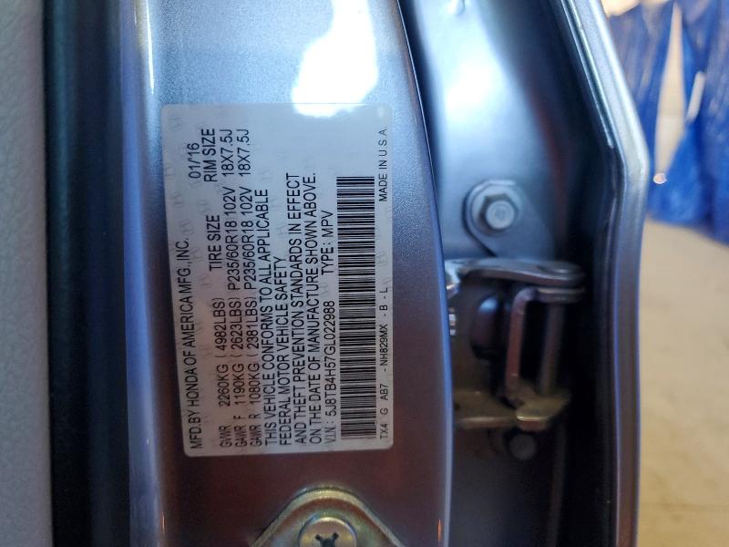 2016 Acura Rdx მანქანა იყიდება აუქციონზე, vin: 5J8TB4H57GL022988, აუქციონის ნომერი: 45602076