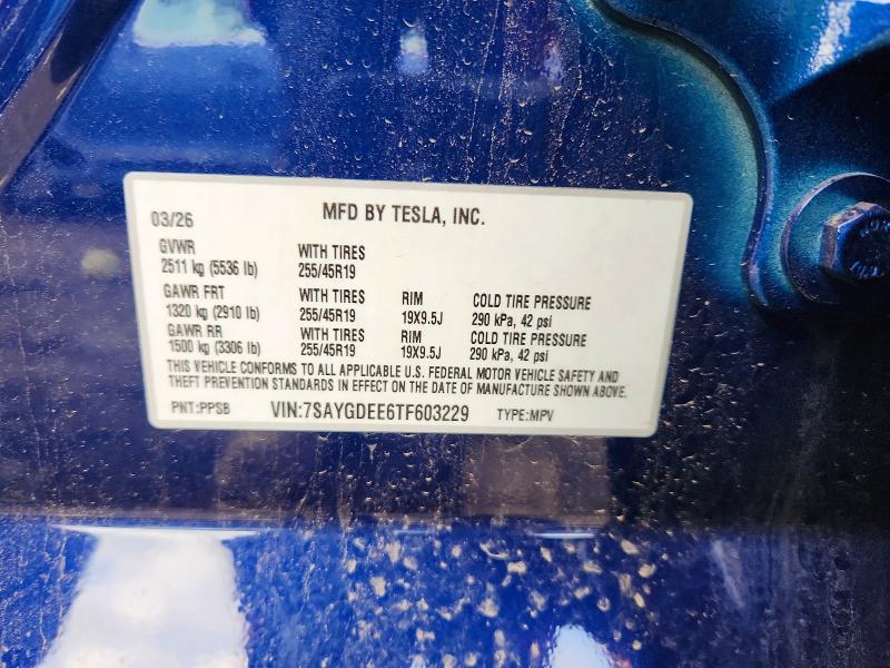 Продажа на аукционе авто 2026 Tesla Model Y, vin: 7SAYGDEE6TF603229, номер лота: 47819046