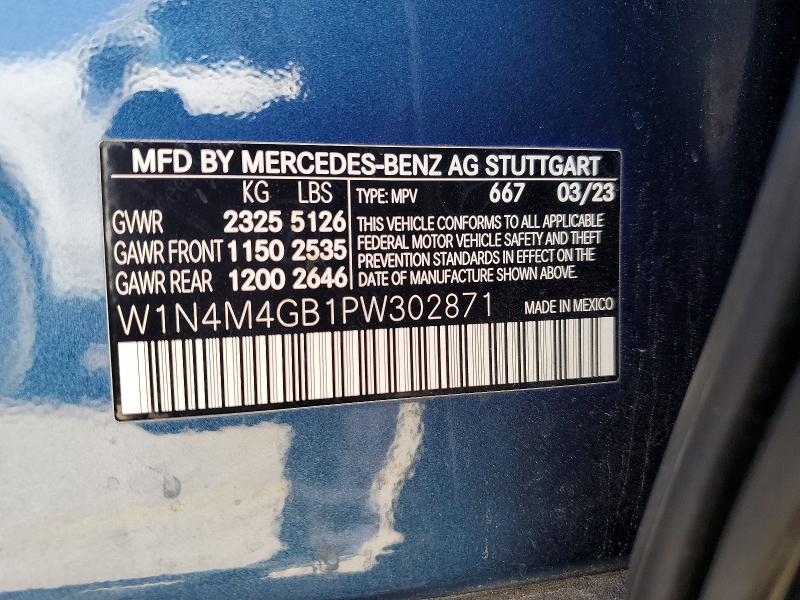 2023 Mercedes-benz Glb მანქანა იყიდება აუქციონზე, vin: W1N4M4GB1PW302871, აუქციონის ნომერი: 41640156