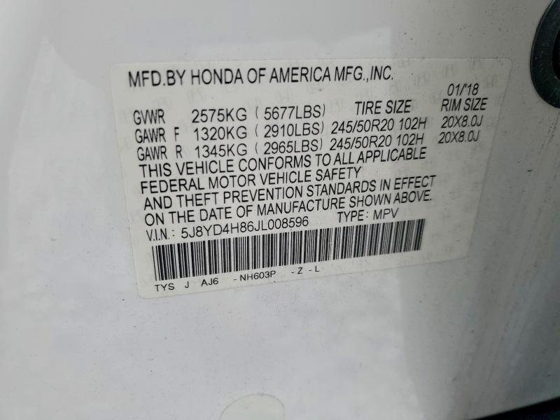 2018 Acura Mdx მანქანა იყიდება აუქციონზე, vin: 5J8YD4H86JL008596, აუქციონის ნომერი: 46847126