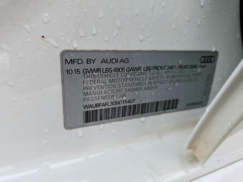 Продаж на аукціоні авто 2016 Audi A4, vin: WAUBFAFL3GN015407, номер лоту: 48285216