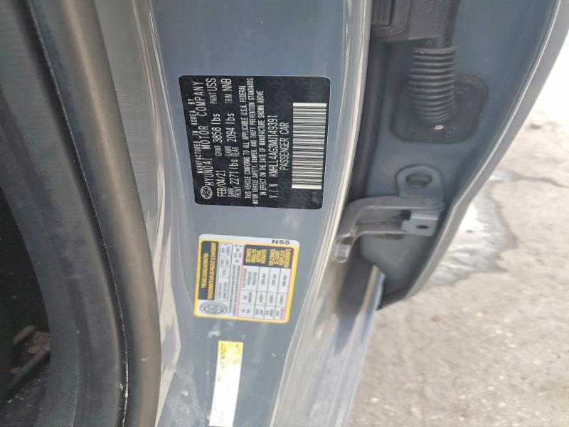Продаж на аукціоні авто 2021 Hyundai Elantra, vin: KMHLL4AG3MU149391, номер лоту: 46530436