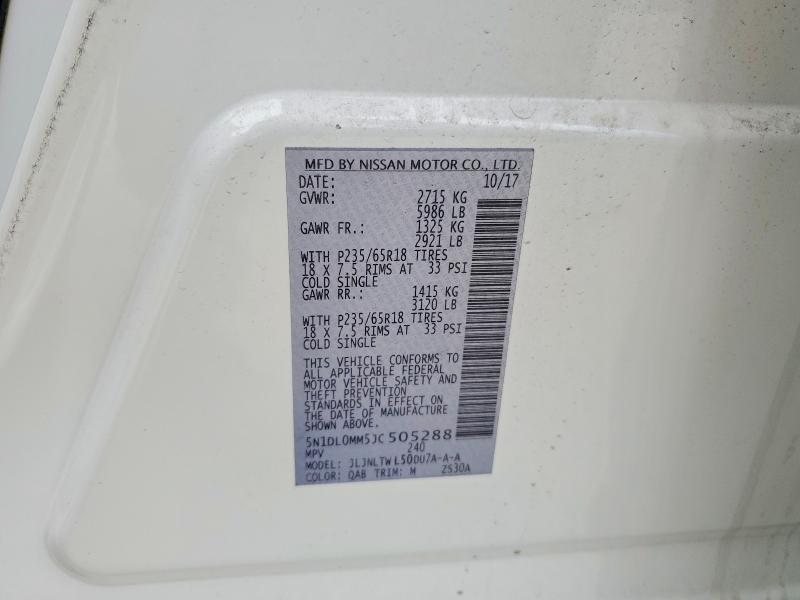 2018 Infiniti Qx60 მანქანა იყიდება აუქციონზე, vin: 5N1DL0MM5JC505288, აუქციონის ნომერი: 79444665
