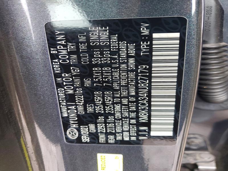 Продажа на аукционе авто 2022 Hyundai Kona, vin: KM8K3CA34NU827179, номер лота: 72768065