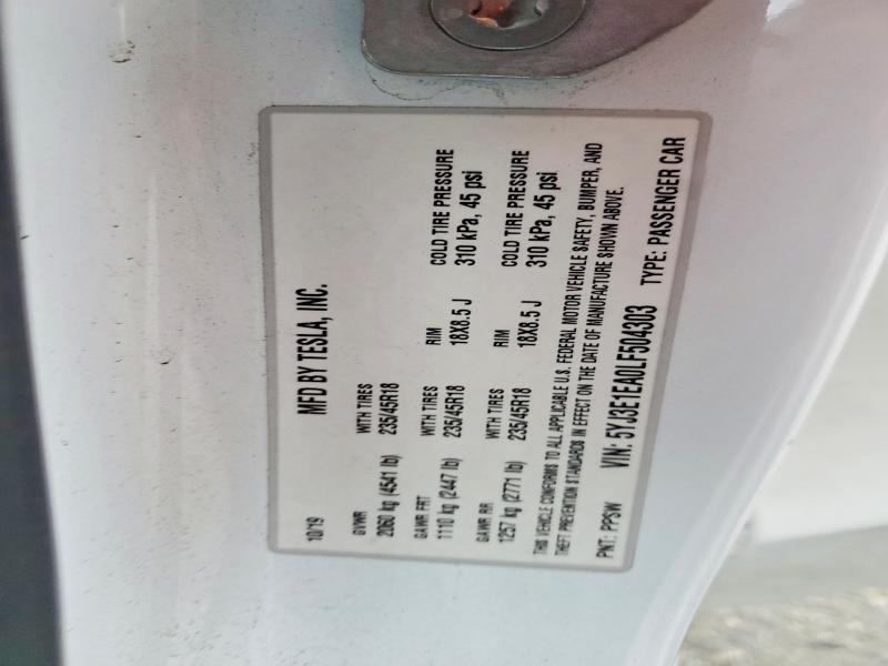 Aukcja sprzedaży 2020 Tesla Model 3, vin: 5YJ3E1EA0LF504303, numer aukcji: 47576036