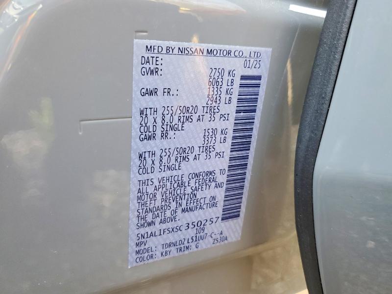 Продажа на аукционе авто 2025 Infiniti Qx60, vin: 5N1AL1FSXSC350257, номер лота: 47714116