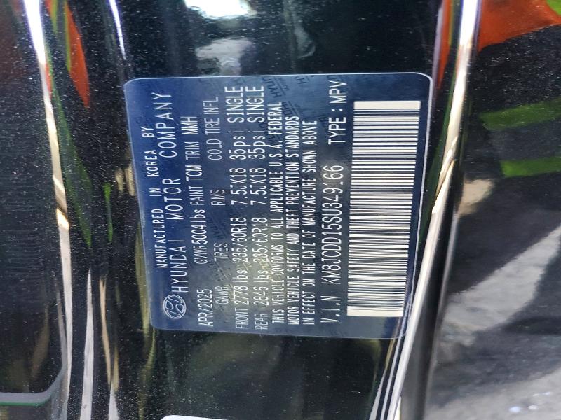 Продажа на аукционе авто 2025 Hyundai Tucson Hybrid, vin: KM8JCDD15SU349166, номер лота: 46882146