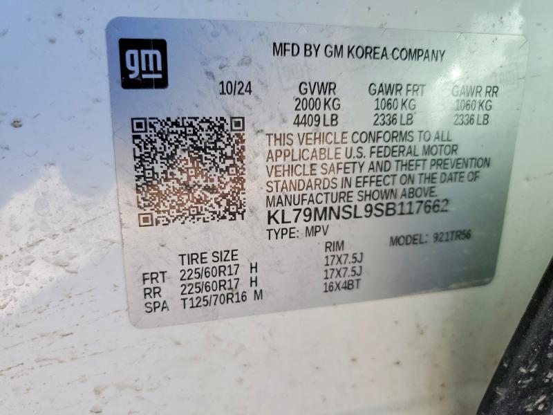 Продаж на аукціоні авто 2025 Chevrolet Trailblazer, vin: KL79MNSL9SB117662, номер лоту: 41716206