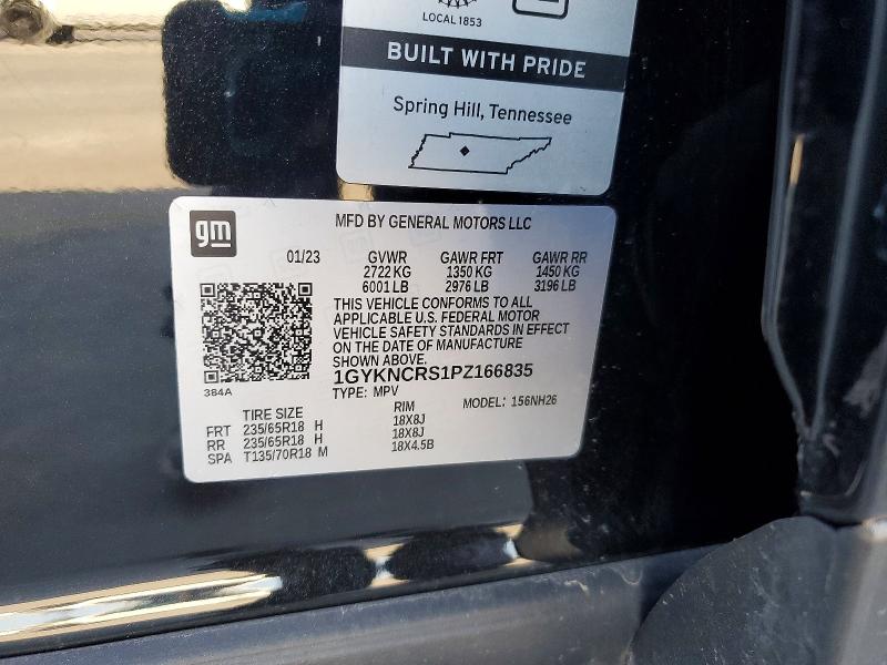45911456 :رقم المزاد ، 1GYKNCRS1PZ166835 vin ، 2023 Cadillac Xt5 مزاد بيع