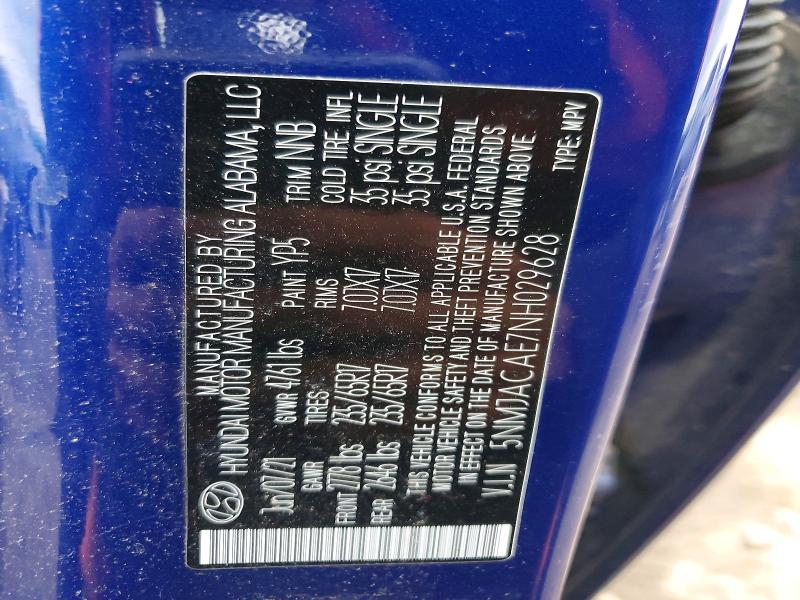 Продаж на аукціоні авто 2022 Hyundai Tucson, vin: 5NMJACAE7NH029628, номер лоту: 47523666
