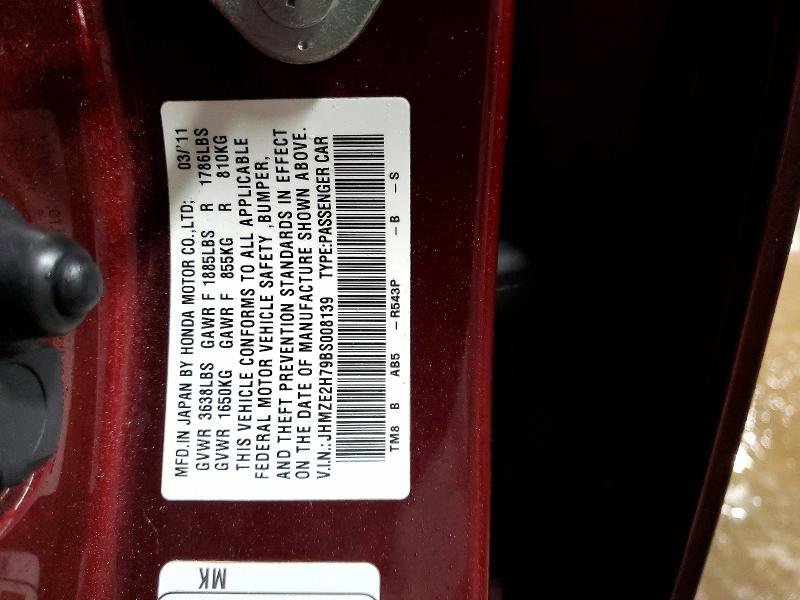 Продаж на аукціоні авто 2011 Honda Insight, vin: JHMZE2H79BS008139, номер лоту: 79120245