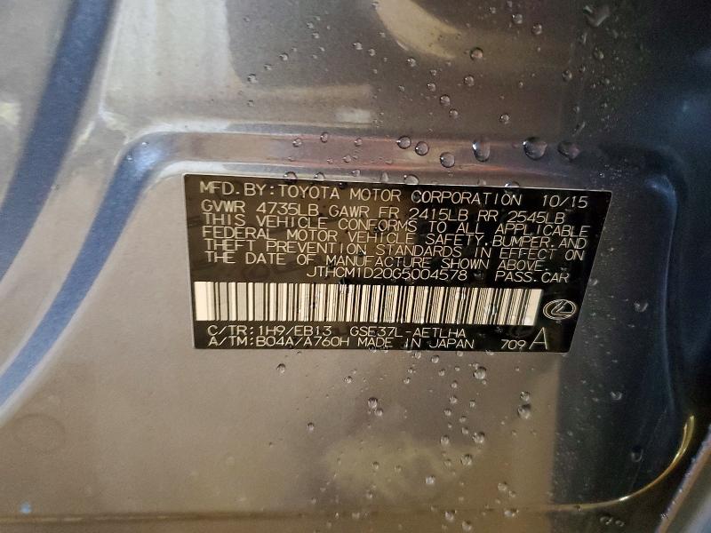 47350936 :رقم المزاد ، JTHCM1D20G5004578 vin ، 2016 Lexus Is 300 مزاد بيع