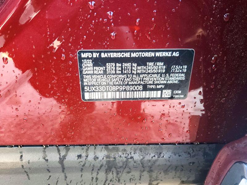 2023 Bmw X4 მანქანა იყიდება აუქციონზე, vin: 5UX33DT08P9P89008, აუქციონის ნომერი: 46460766