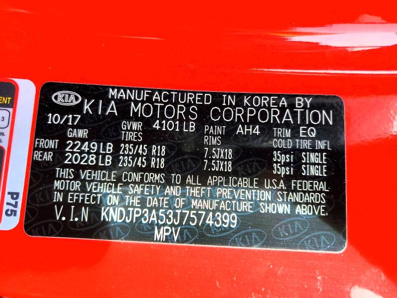 Продажа на аукционе авто 2018 Kia Soul, vin: KNDJP3A53J7574399, номер лота: 47843076