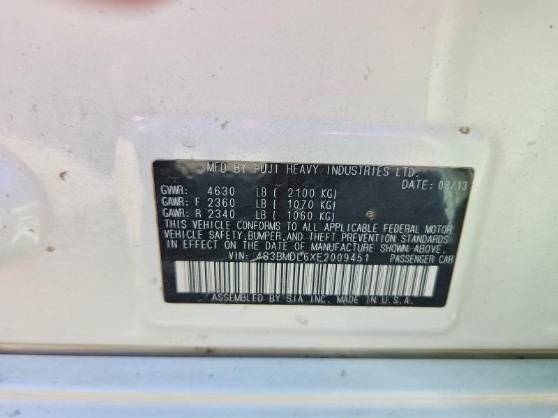Продаж на аукціоні авто 2014 Subaru Legacy, vin: 4S3BMDL6XE2009451, номер лоту: 46674846
