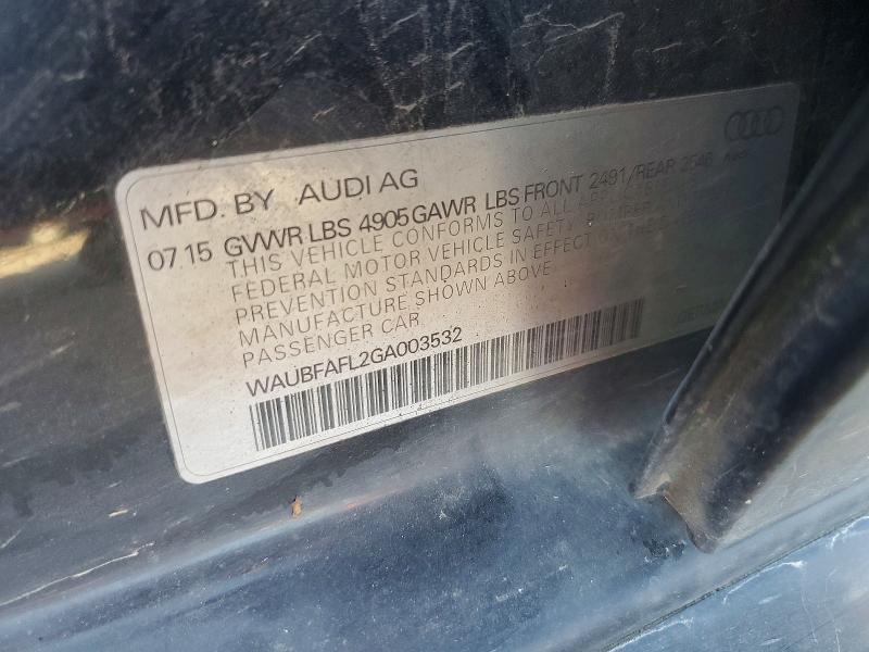 Продажа на аукционе авто 2016 Audi A4, vin: WAUBFAFL2GA003532, номер лота: 79413805