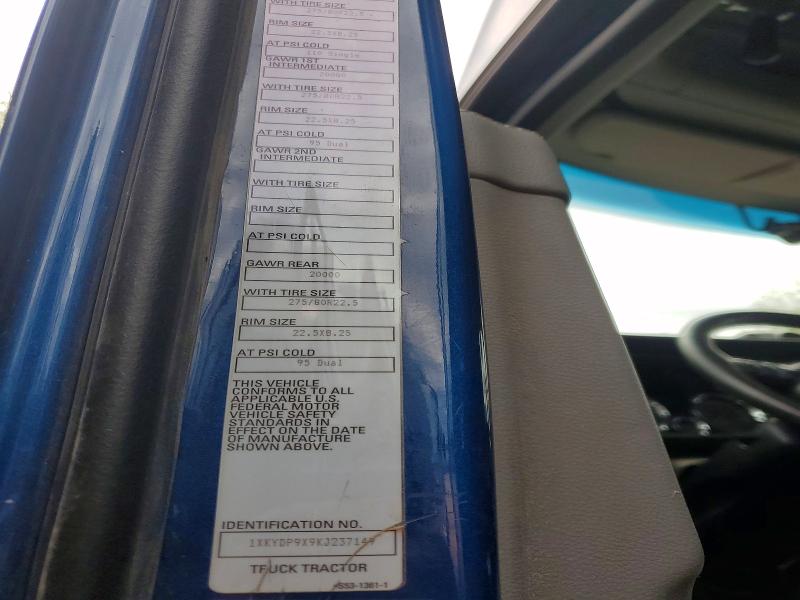 Aukcja sprzedaży 2019 Kenworth Construction, vin: 1XKYDP9X9KJ237149, numer aukcji: 47281166