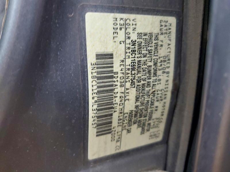 Aukcja sprzedaży 2009 Nissan Versa, vin: 3N1BC11E69L375457, numer aukcji: 46828416