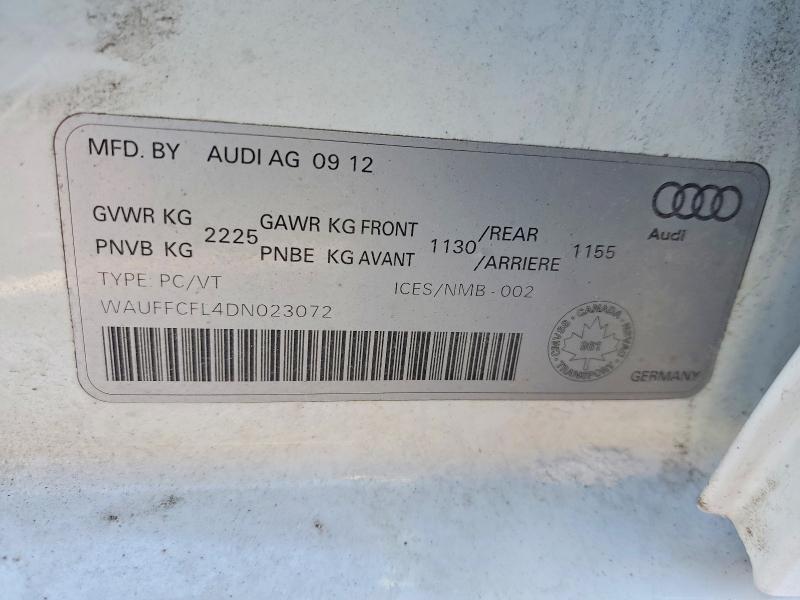 Продажа на аукционе авто 2013 Audi A4, vin: WAUFFCFL4DN023072, номер лота: 77499035