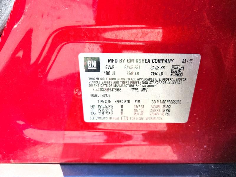 Продаж на аукціоні авто 2015 Buick Encore, vin: KL4CJCSB6FB176553, номер лоту: 46616806