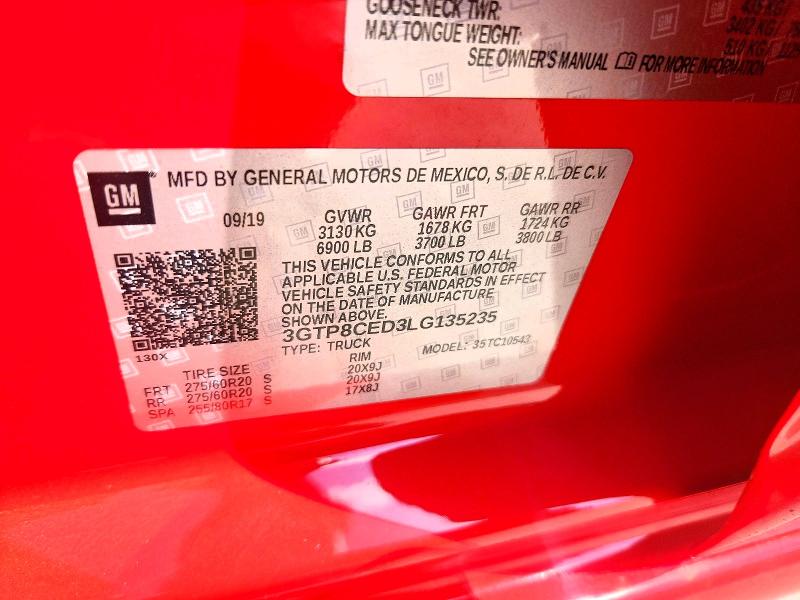Продажа на аукционе авто 2020 Gmc Sierra, vin: 3GTP8CED3LG135235, номер лота: 48066586