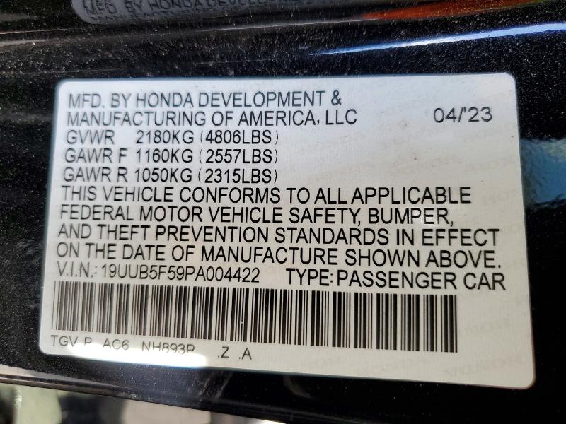 Продаж на аукціоні авто 2023 Acura Tlx, vin: 19UUB5F59PA004422, номер лоту: 46274856