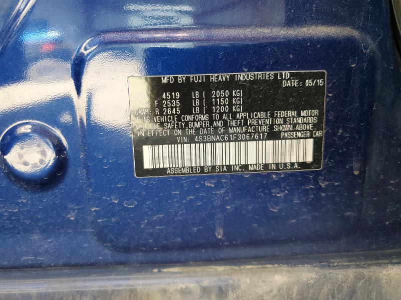 Aukcja sprzedaży 2015 Subaru Legacy, vin: 4S3BNAC61F3067617, numer aukcji: 41807986