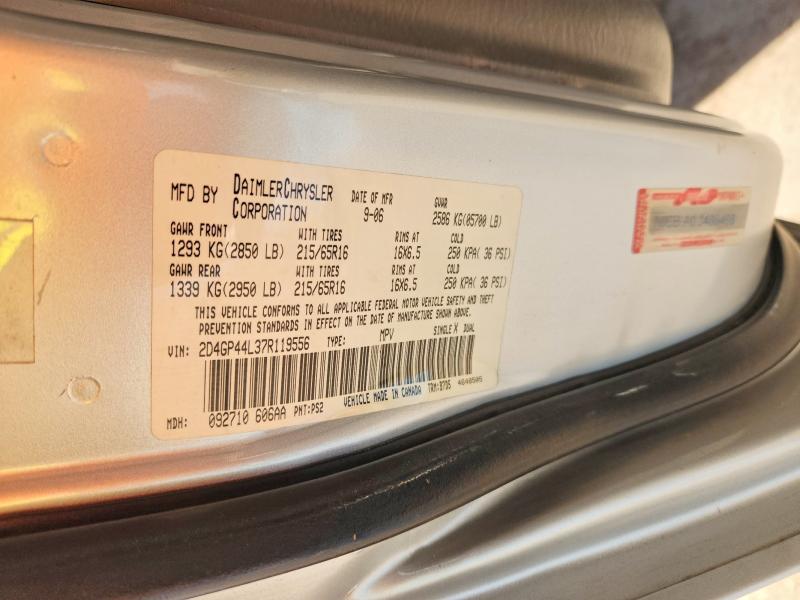 46368816 :رقم المزاد ، 2D4GP44L37R119556 vin ، 2007 Dodge Grand Caravan مزاد بيع