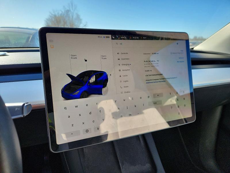 Продажа на аукционе авто 2022 Tesla Model Y, vin: 7SAYGAEE2NF521886, номер лота: 46337656