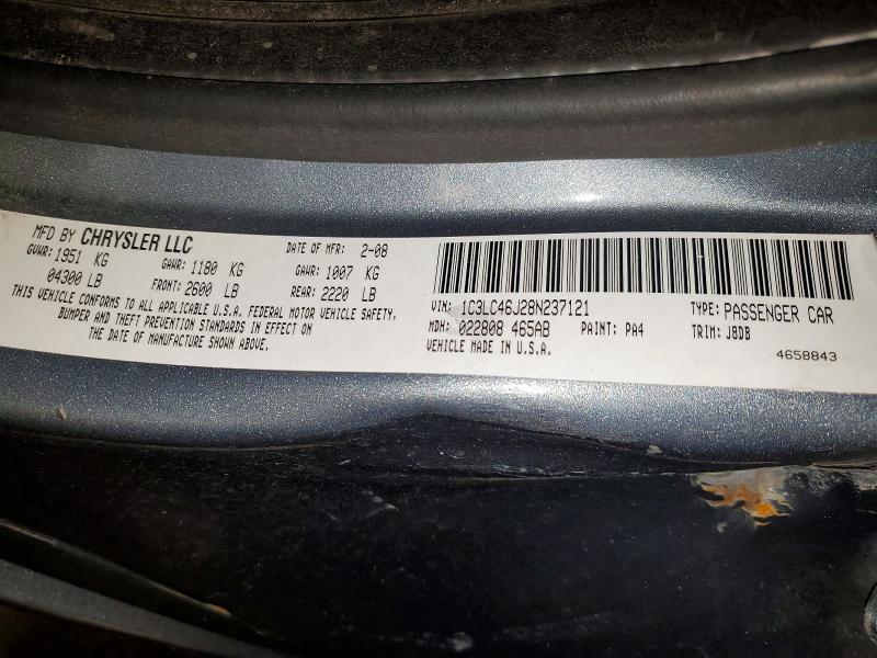 Aukcja sprzedaży 2008 Chrysler Sebring, vin: 1C3LC46J28N237121, numer aukcji: 47900316