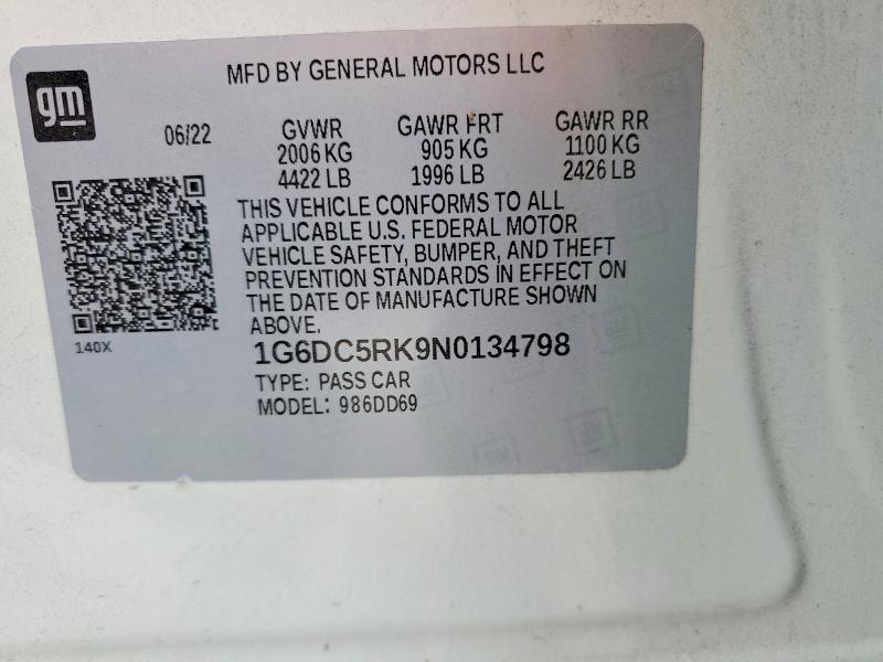Продаж на аукціоні авто 2022 Cadillac Ct4, vin: 1G6DC5RK9N0134798, номер лоту: 79552255