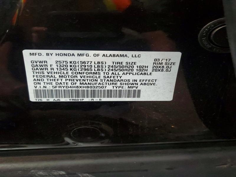 Aukcja sprzedaży 2017 Acura Mdx, vin: 5FRYD4H8XHB032507, numer aukcji: 79824385
