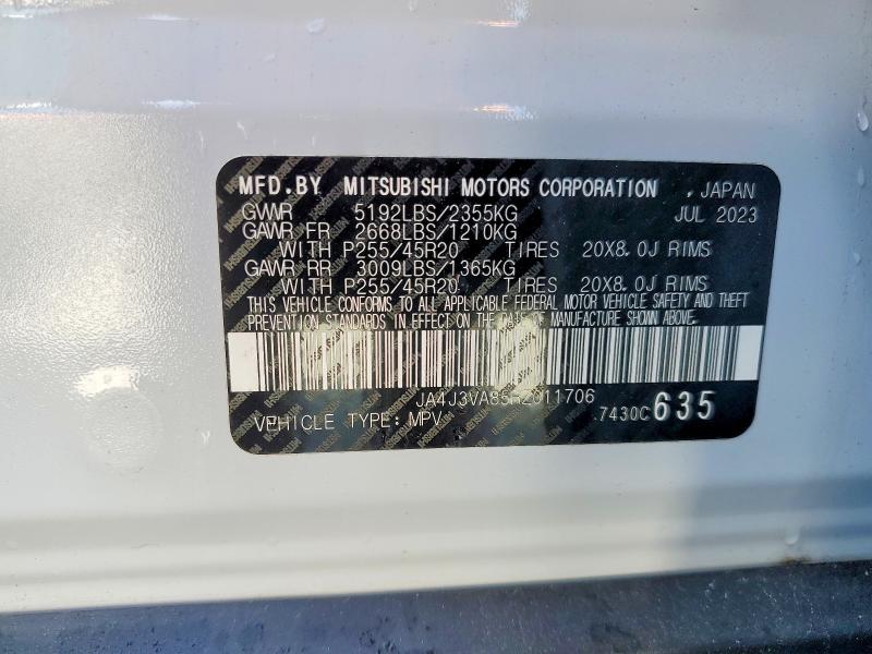 Продаж на аукціоні авто 2024 Mitsubishi Outlander, vin: JA4J3VA85RZ011706, номер лоту: 79230135