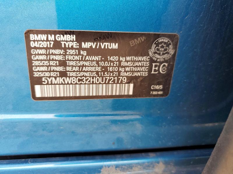 Продажа на аукционе авто 2017 Bmw X6, vin: 5YMKW8C32H0U72179, номер лота: 47546676